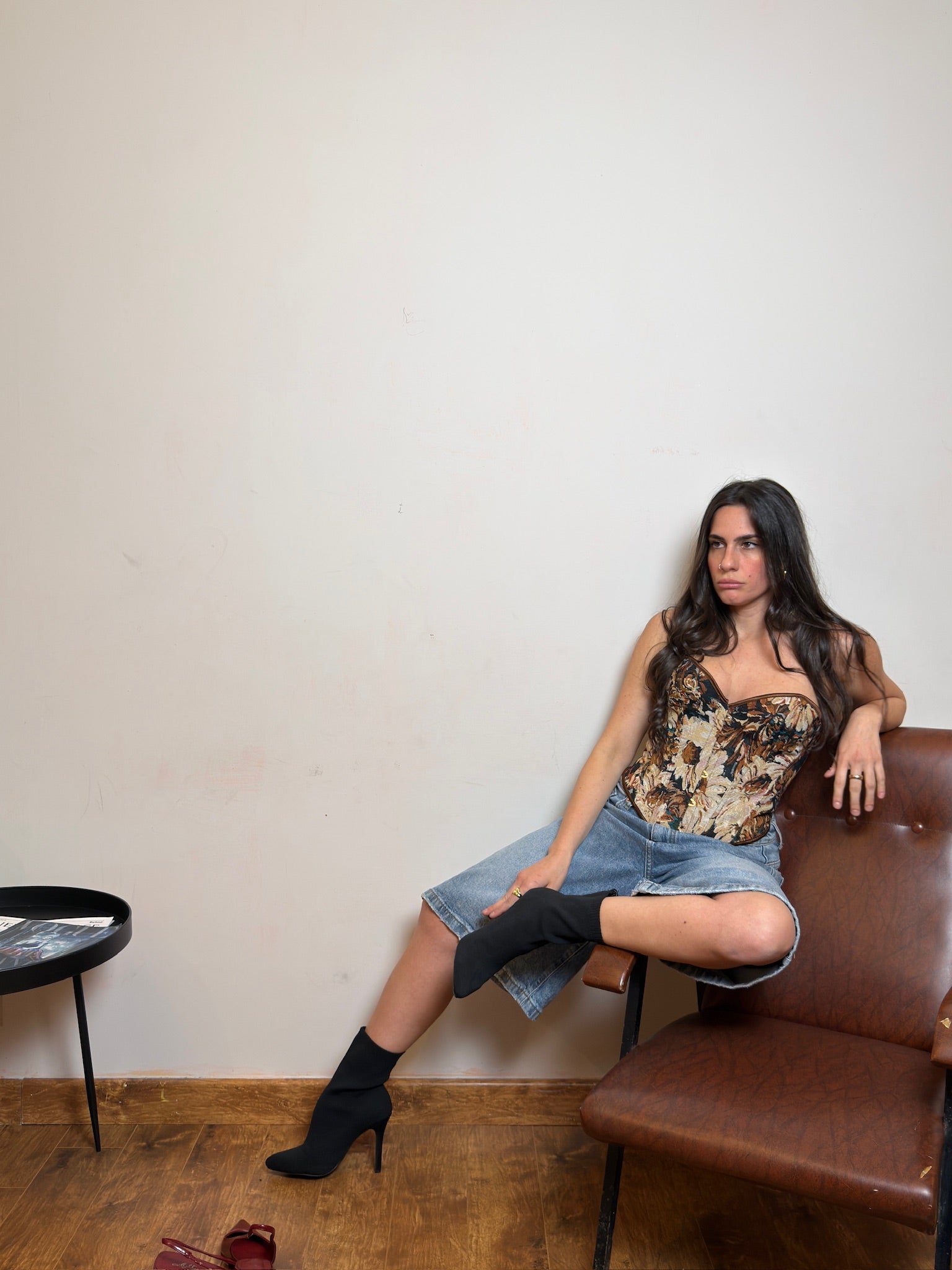 Corsetto bustier floreale modellante