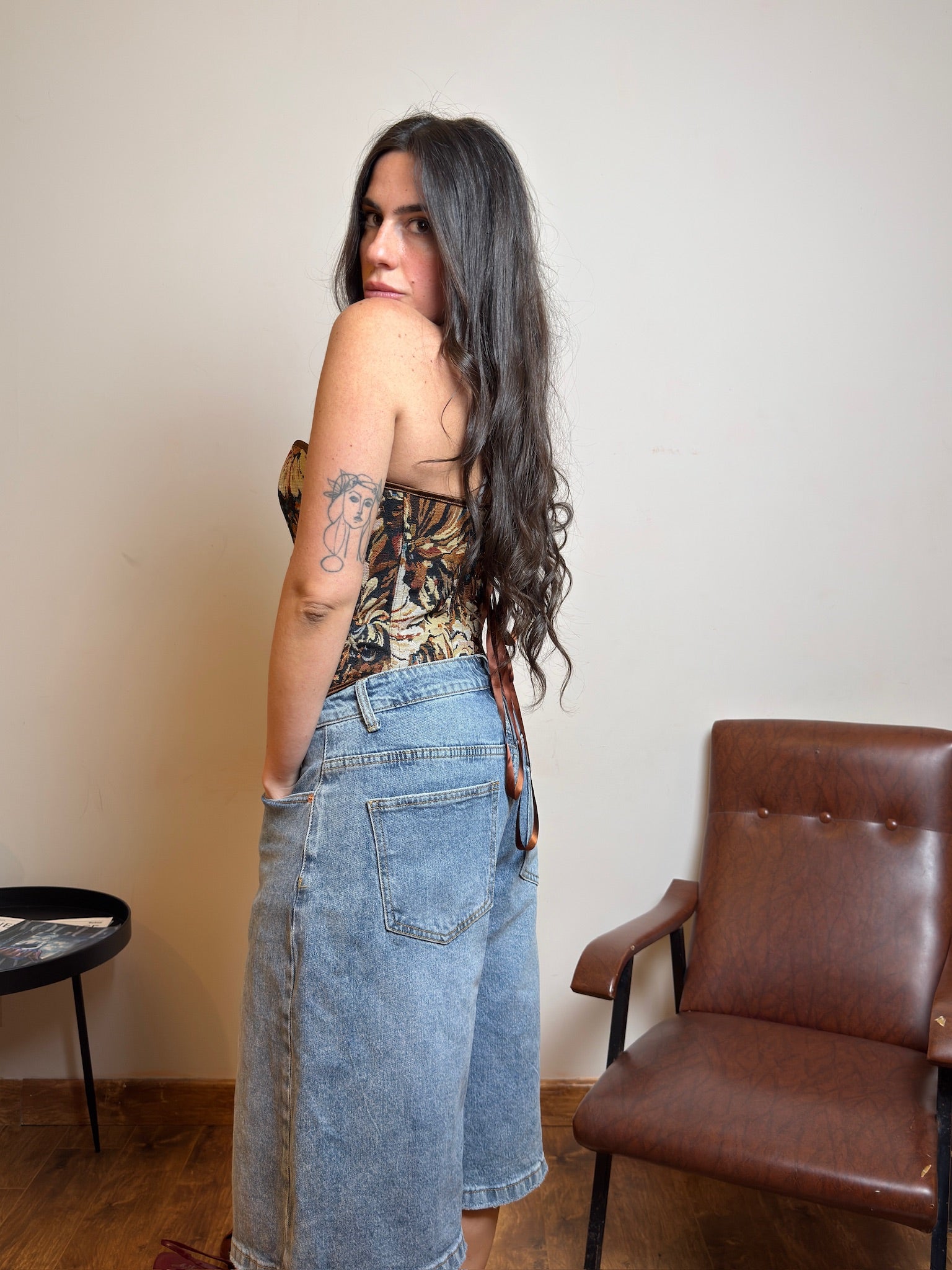 Corsetto bustier floreale modellante