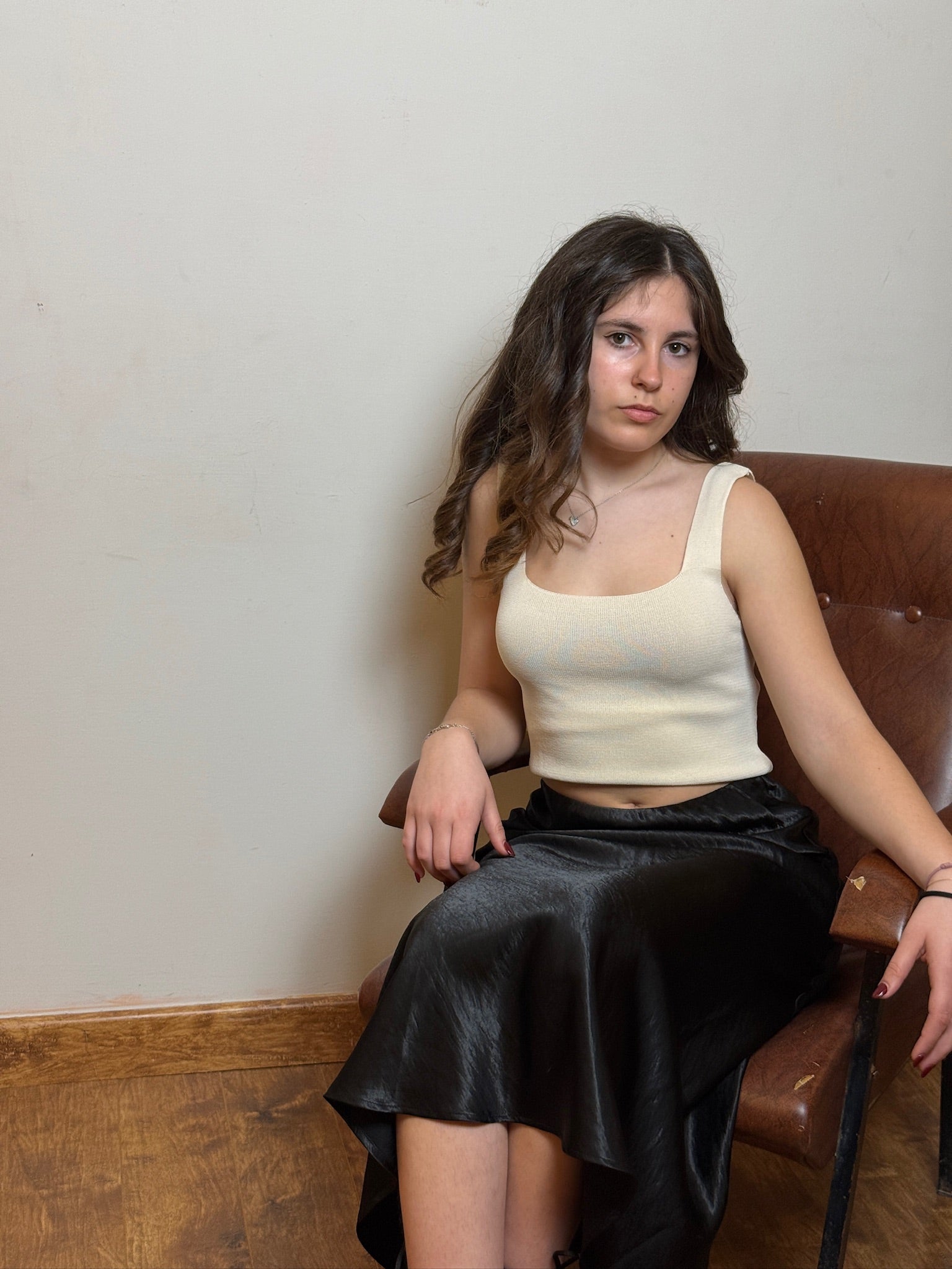 Satin Midi Skirt - Venus