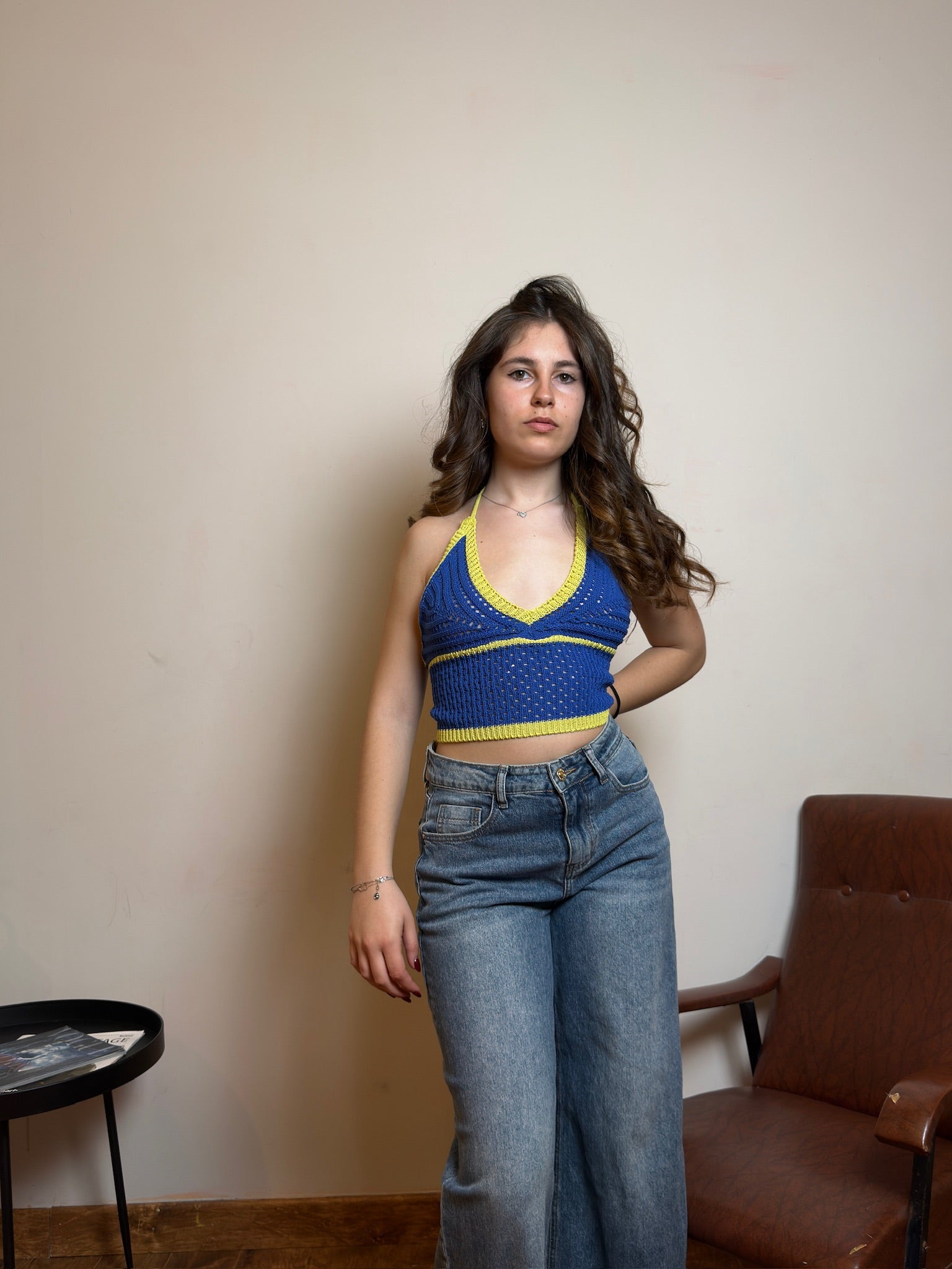 Two-Tone Crochet Top - Ivy