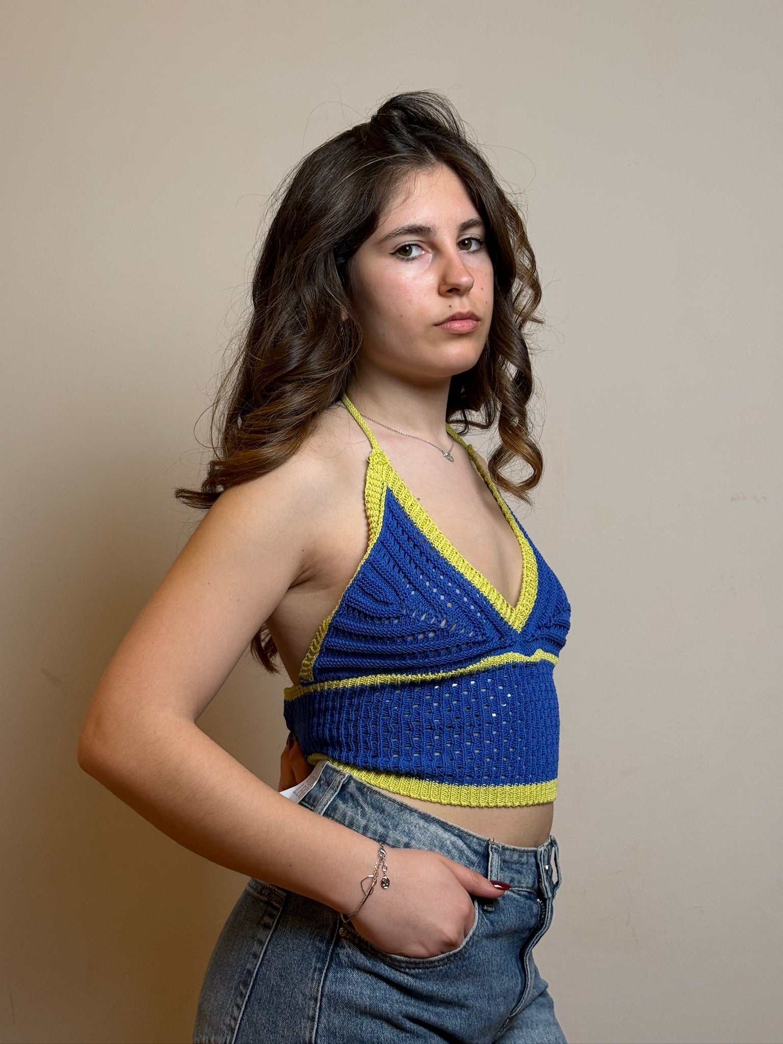 Two-Tone Crochet Top - Ivy