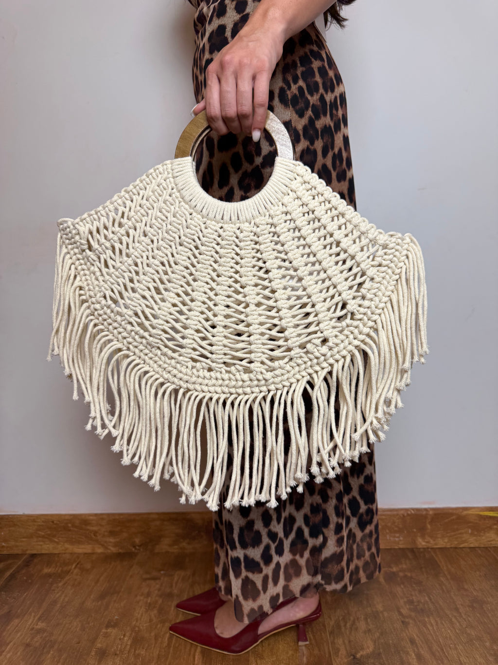 Ivory Macramè Tote