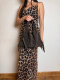 DAKOTA – Borsa Hobo in Vera Pelle Scamosciata con Frange